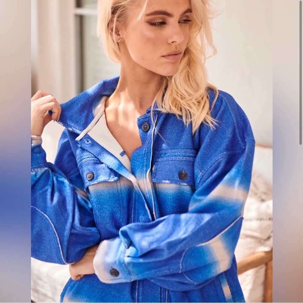 Free People Deep Sea Combo Ruby Jacket NWT Size Small
